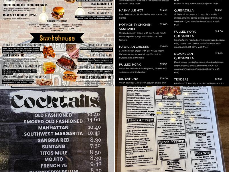 Pub 15 Menu