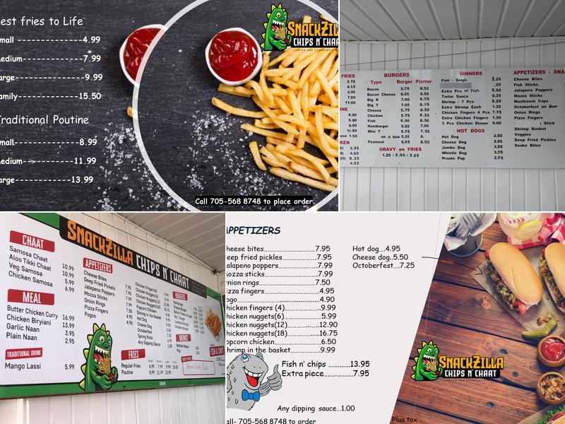Snackzilla chips n’ chaat Menu