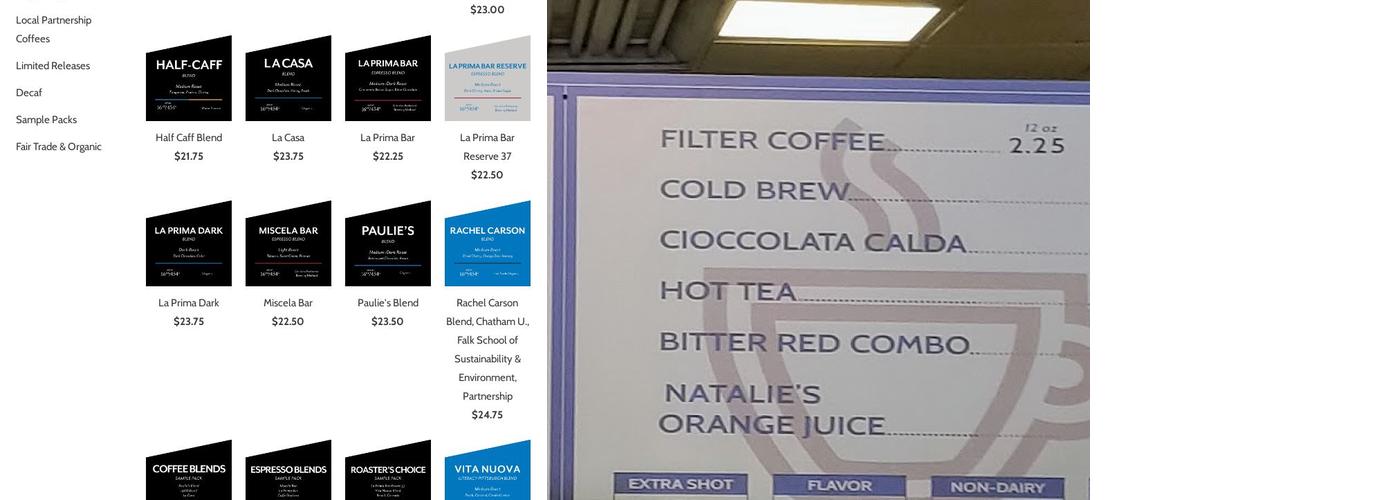 La Prima Espresso Company - Downtown Menu