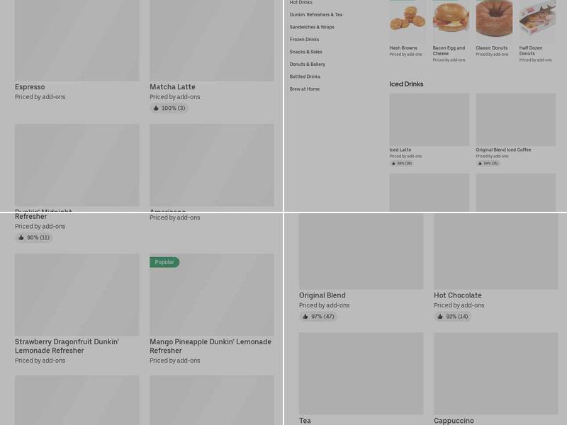 Dunkin' Menu