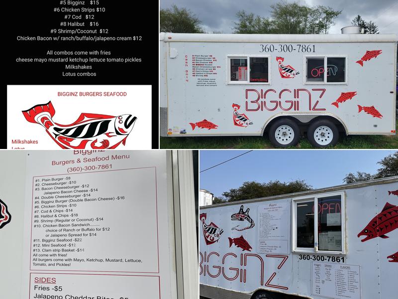BIGGINZ Burgers Seafood Menu