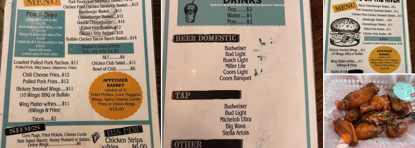 Trotter's on the River Menu