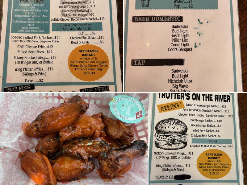 Trotter's on the River Menu