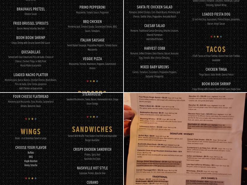 Kings Dining & Entertainment Menu