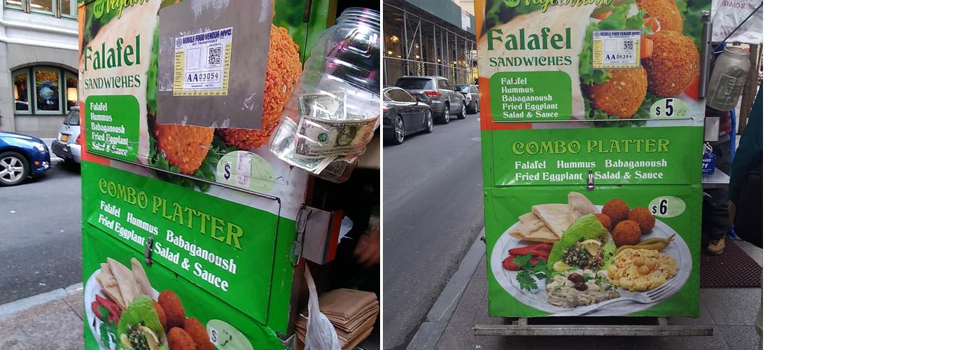 Sam's Falafel Stand Menu