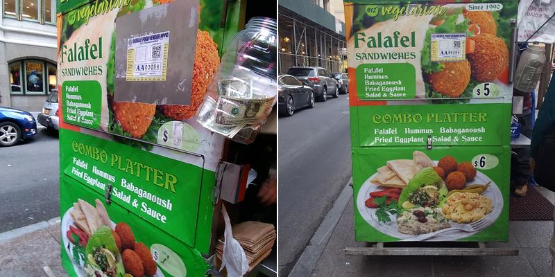 Sam's Falafel Stand Menu