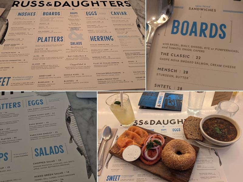 Russ & Daughters Cafe Menu