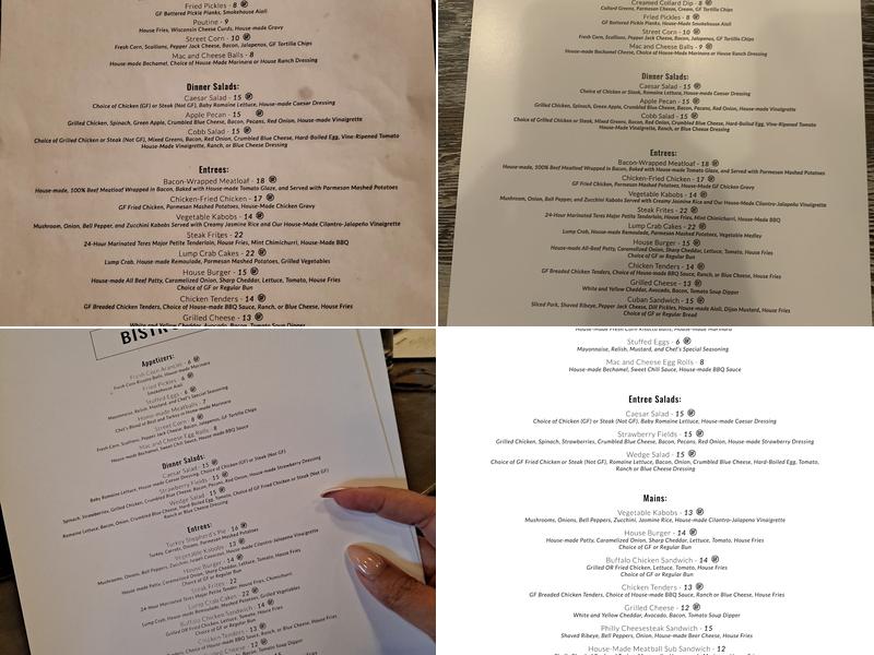 Bistro 17 Menu