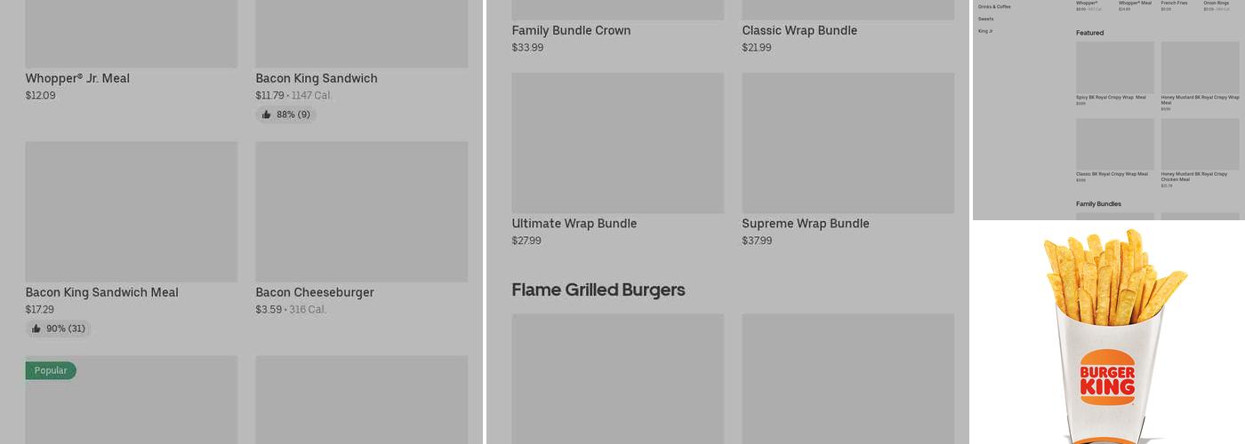 Burger King Menu