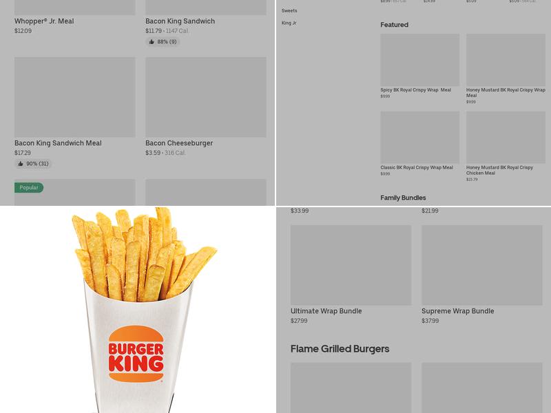 Burger King Menu