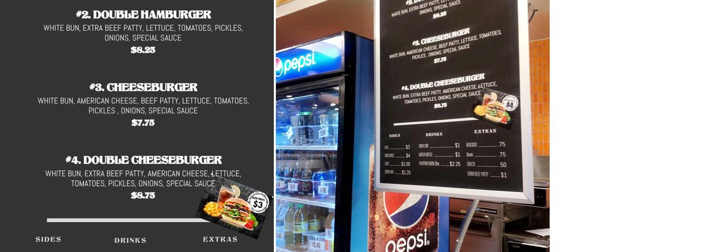 Tacoway Burgers Menu