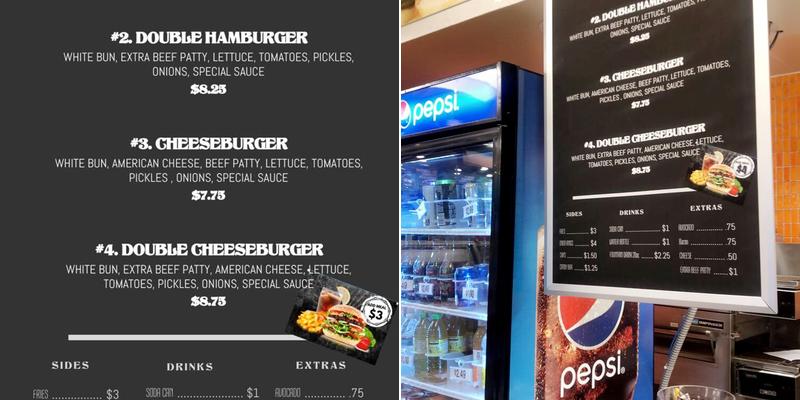 Tacoway Burgers Menu