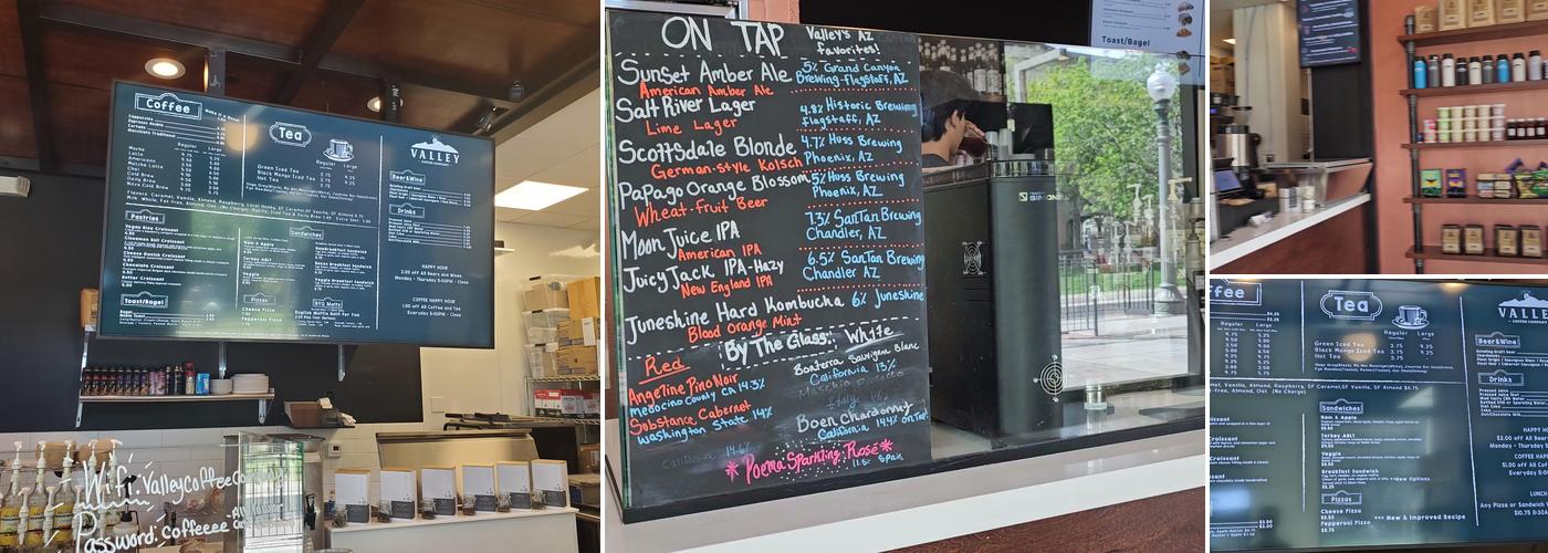 Valley Coffee Company Menu