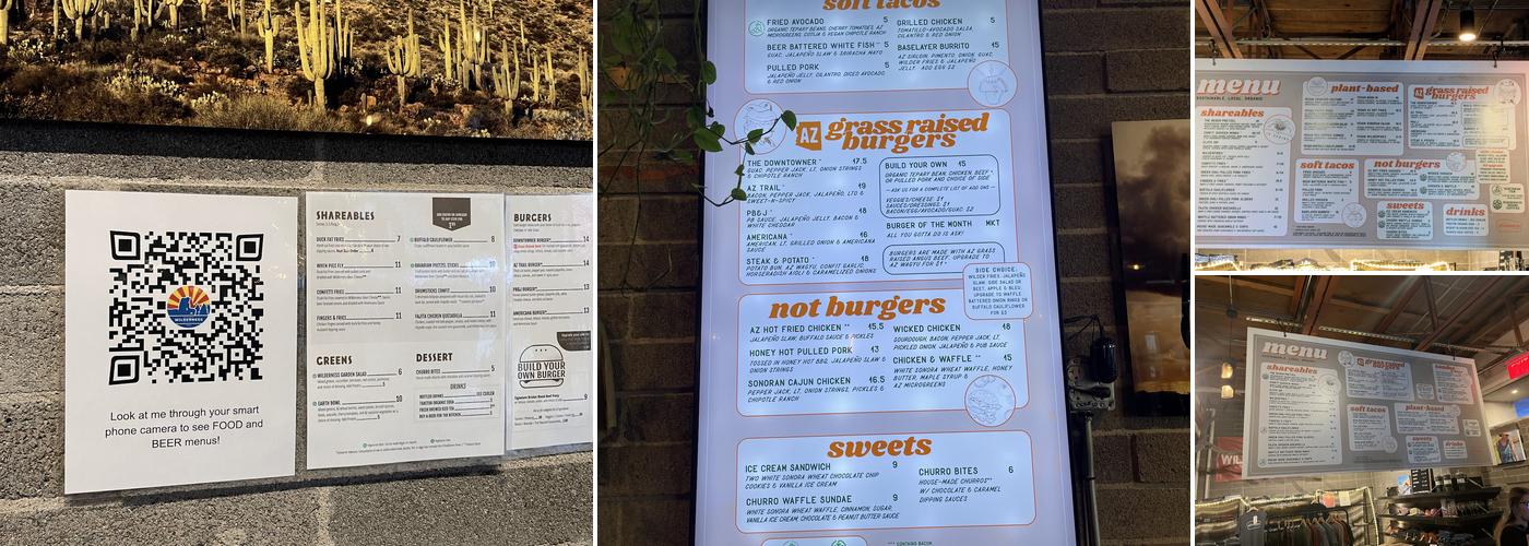 Arizona Wilderness DTPHX Menu