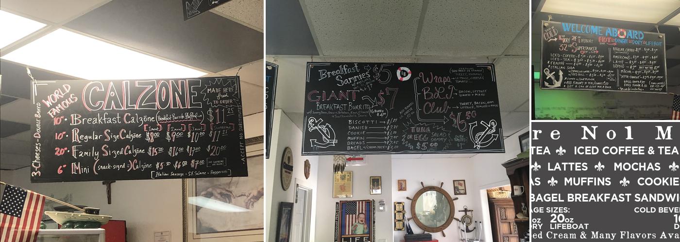 Lifeboat Coffee Co Menu