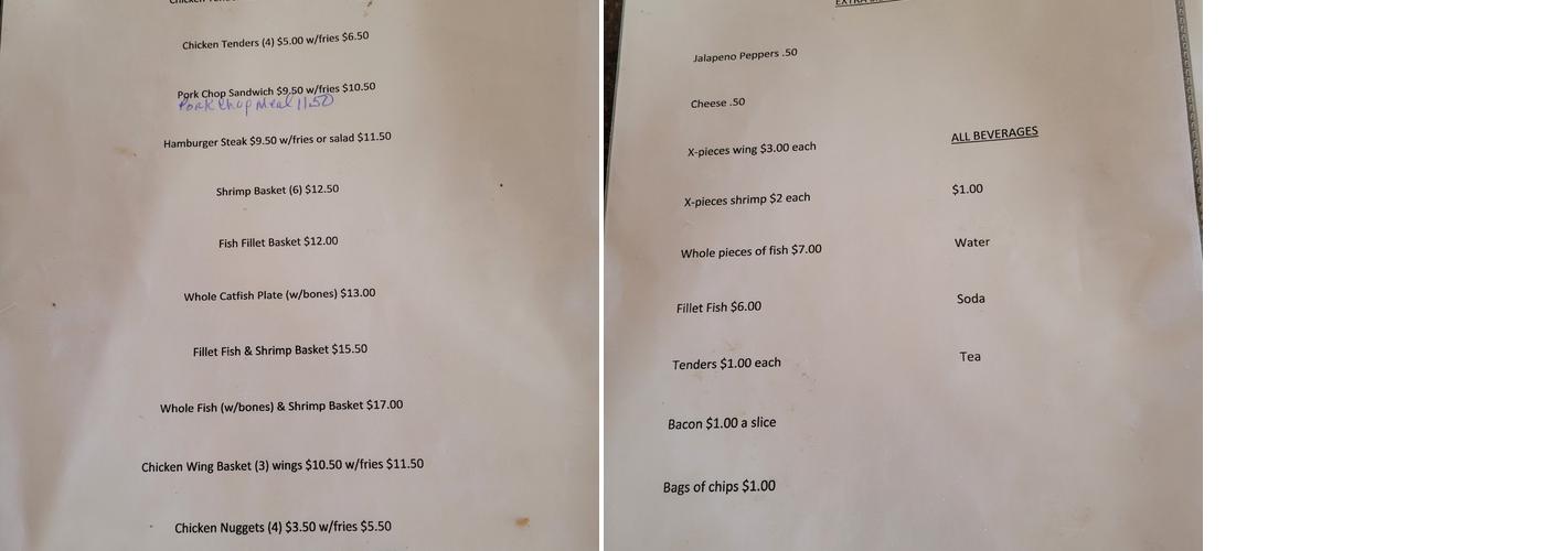 Juanita's Restaurant Menu