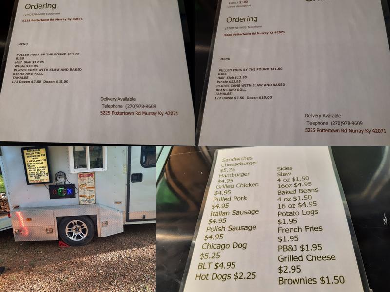 BackWoods Grillin Time Menu