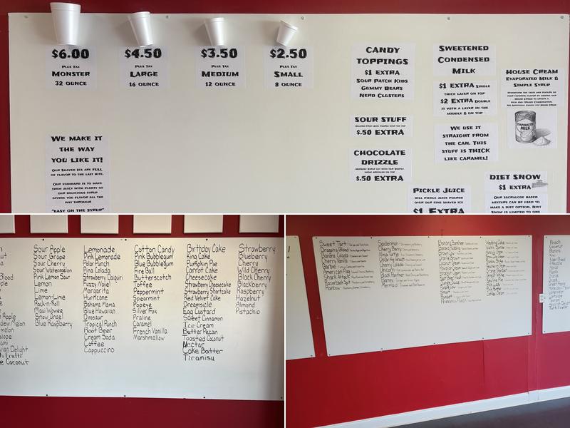 Hobo Joe's Shaved Ice On the Go! llc Menu