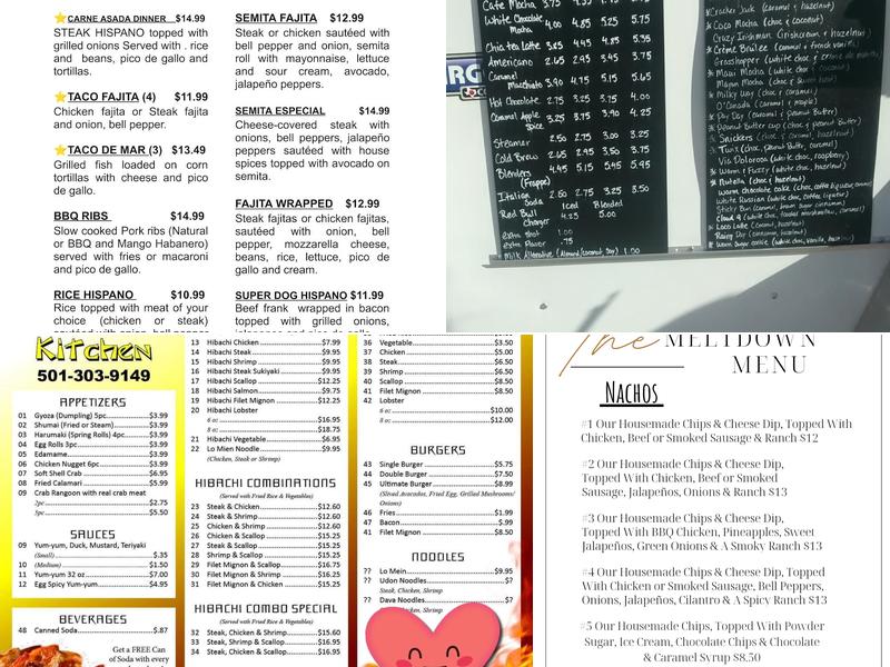 The Main St. Station Menu