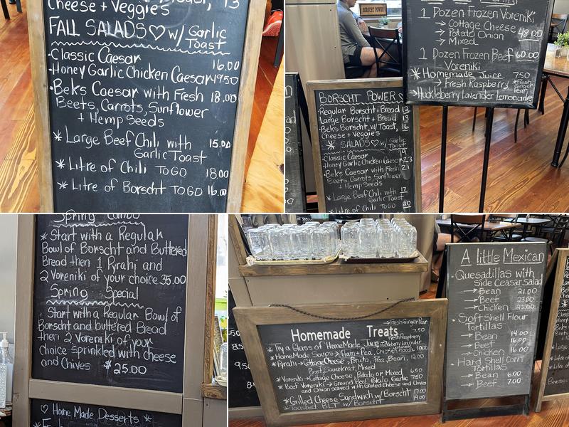 The Borscht Bowl Menu