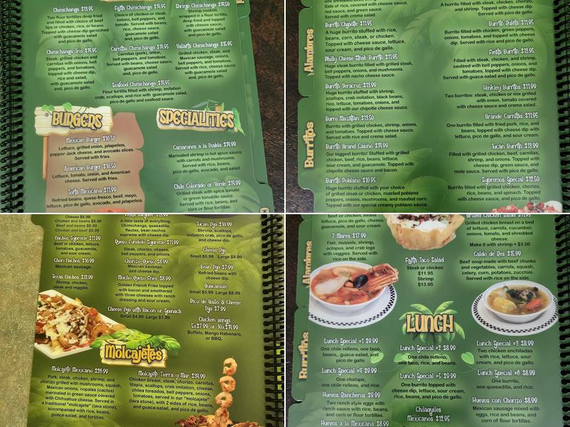 El Tucan Bar & Grill Menu