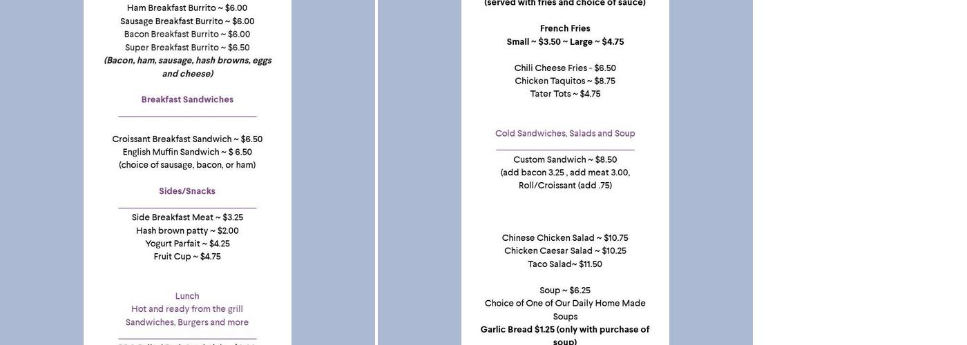 From Scratch By Us Menu