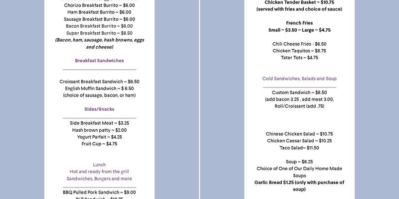 From Scratch By Us Menu