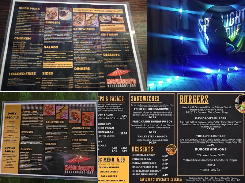 Davidson’s Menu