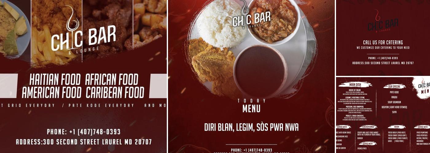 Chic Bar & Lounge Menu