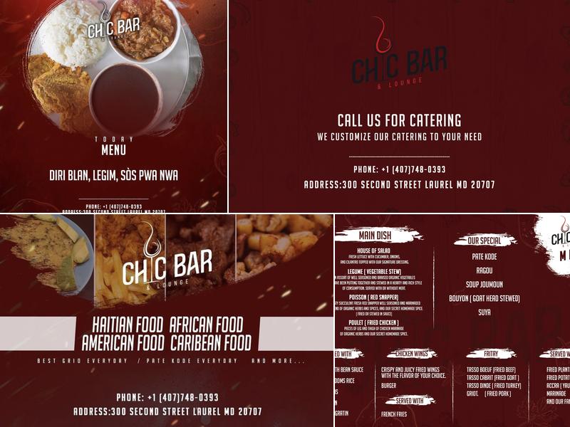 Chic Bar & Lounge Menu