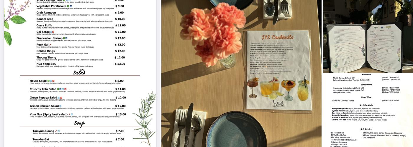 UThai Bistro Menu