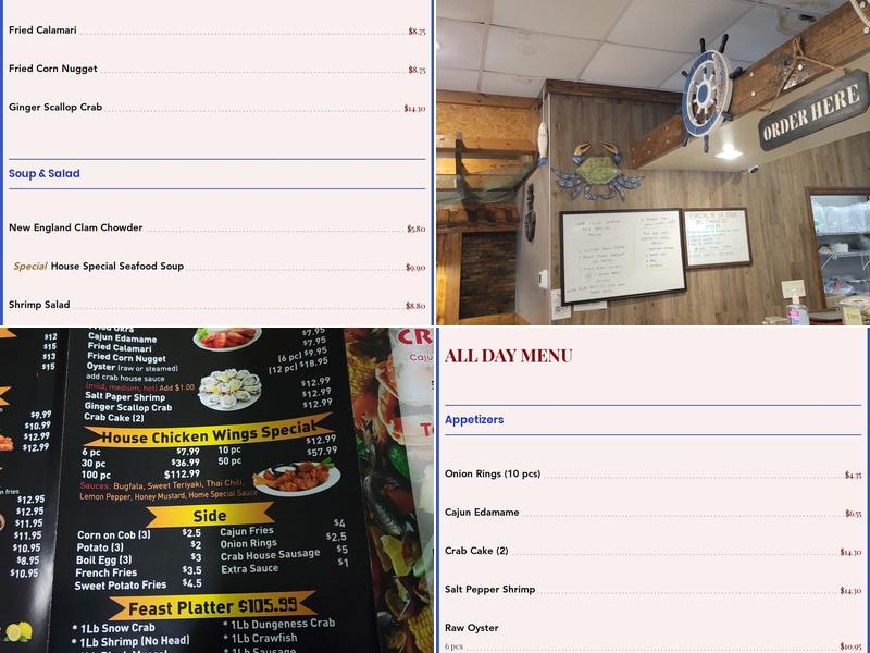 Crab House Menu