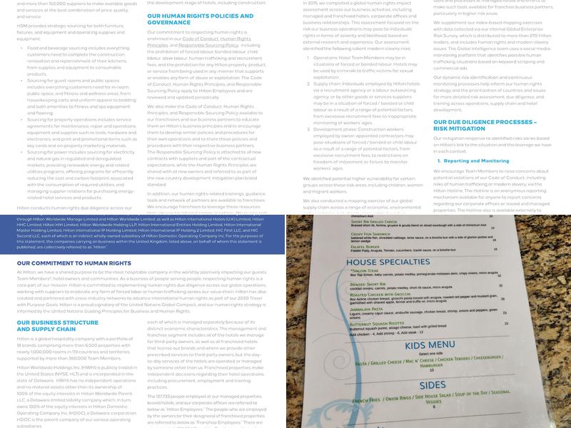 The Blossom Bar and Grill Menu