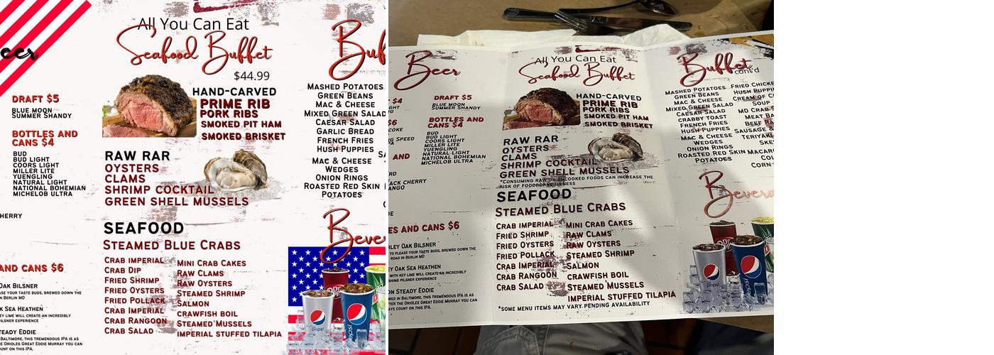 Union Chesapeake Seafood House Menu