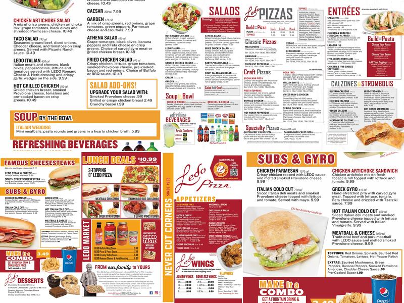 Ledo Pizza (Woodmore Towne Centre) Menu