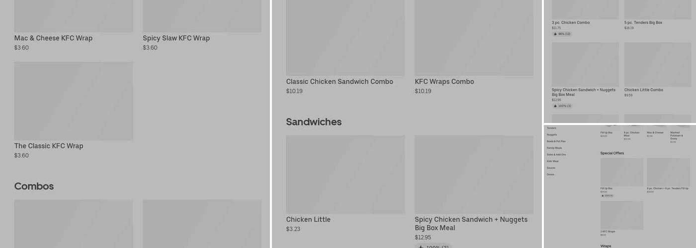 KFC Menu