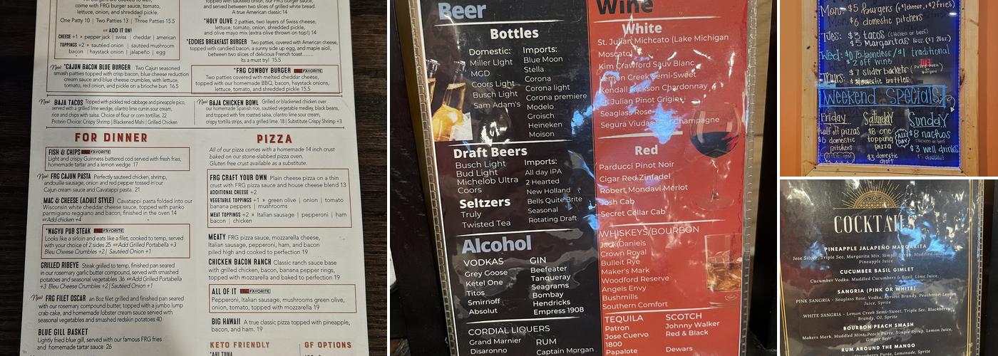 Flat Rock Grill Menu