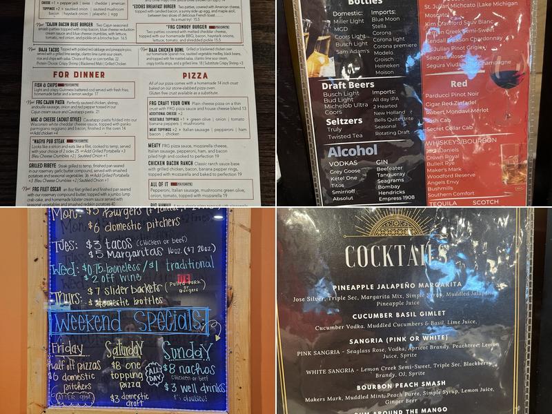 Flat Rock Grill Menu