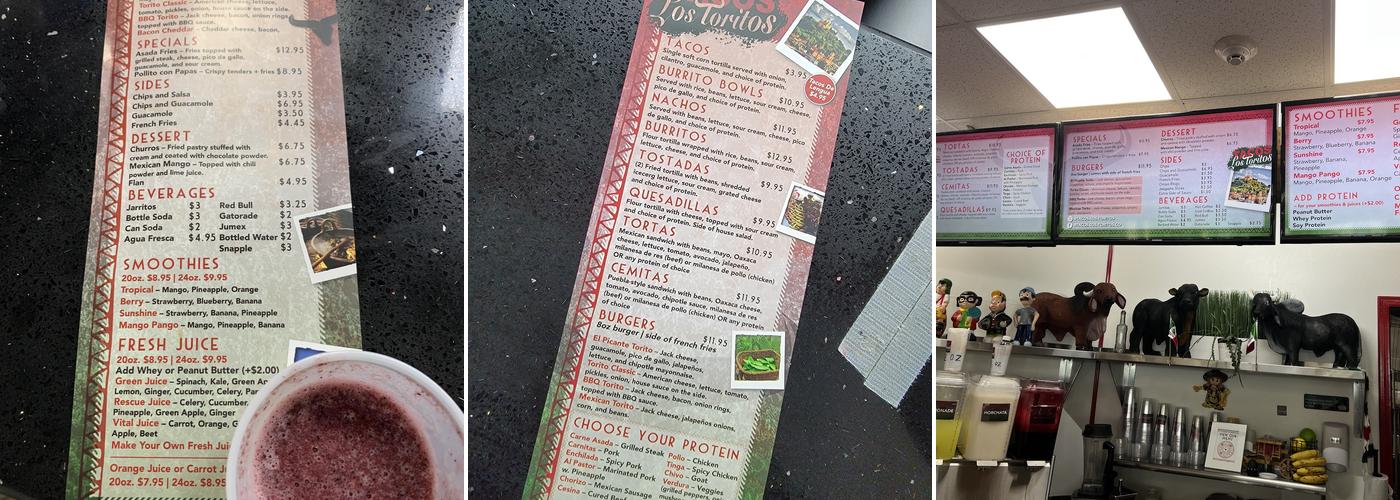 Tacos Los Toritos Menu