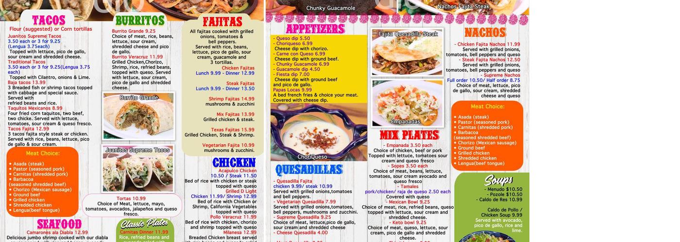 Juanito’s Menu