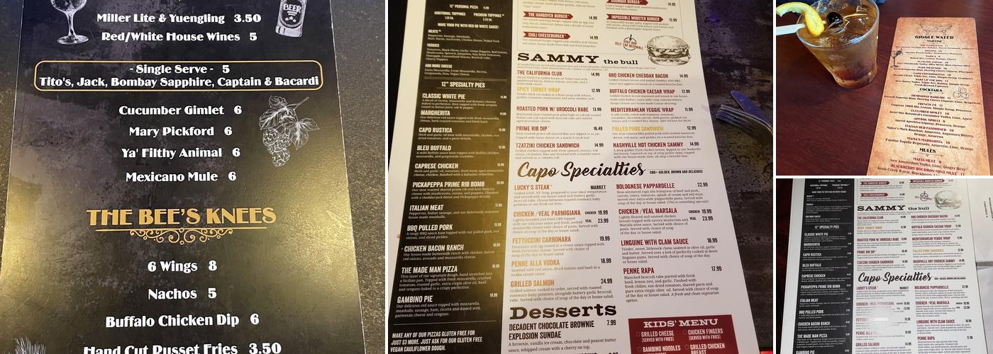 Capo & Co. Keg-Cork-Kitchen Menu