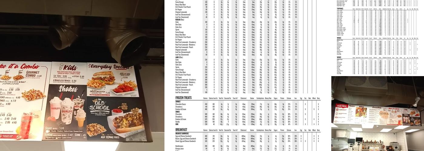 Charleys Cheesesteaks Menu