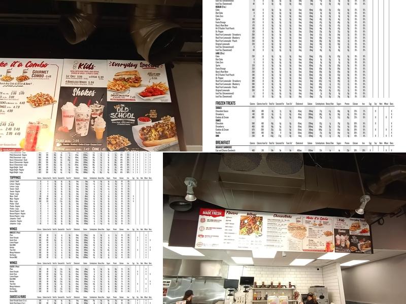 Charleys Cheesesteaks Menu