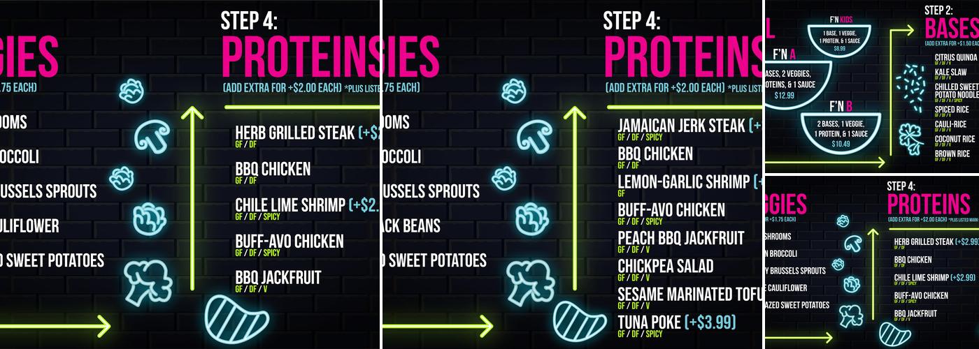 Fork 'N' Bowl Menu