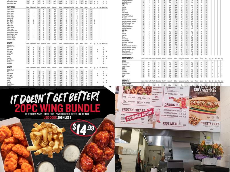 Charleys Cheesesteaks and Wings Menu