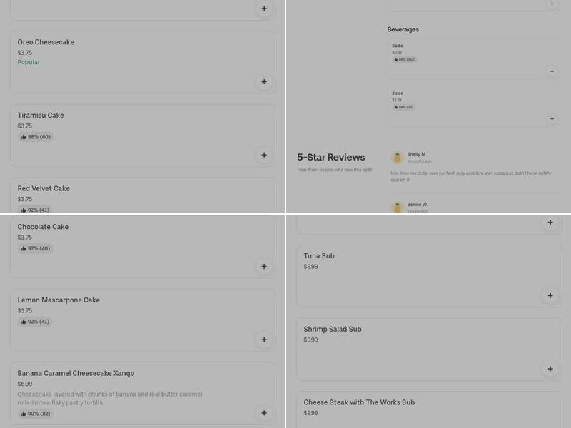 Freaking Good Pizza Menu