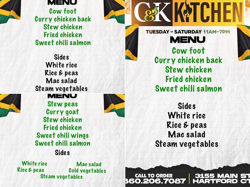 C&K Kitchen Menu