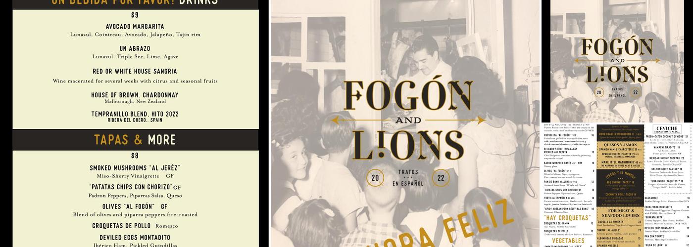 Fogón and Lions Alpharetta Menu