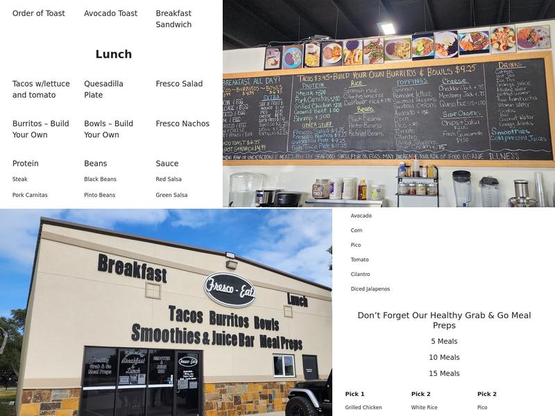 Fresco Eats Menu