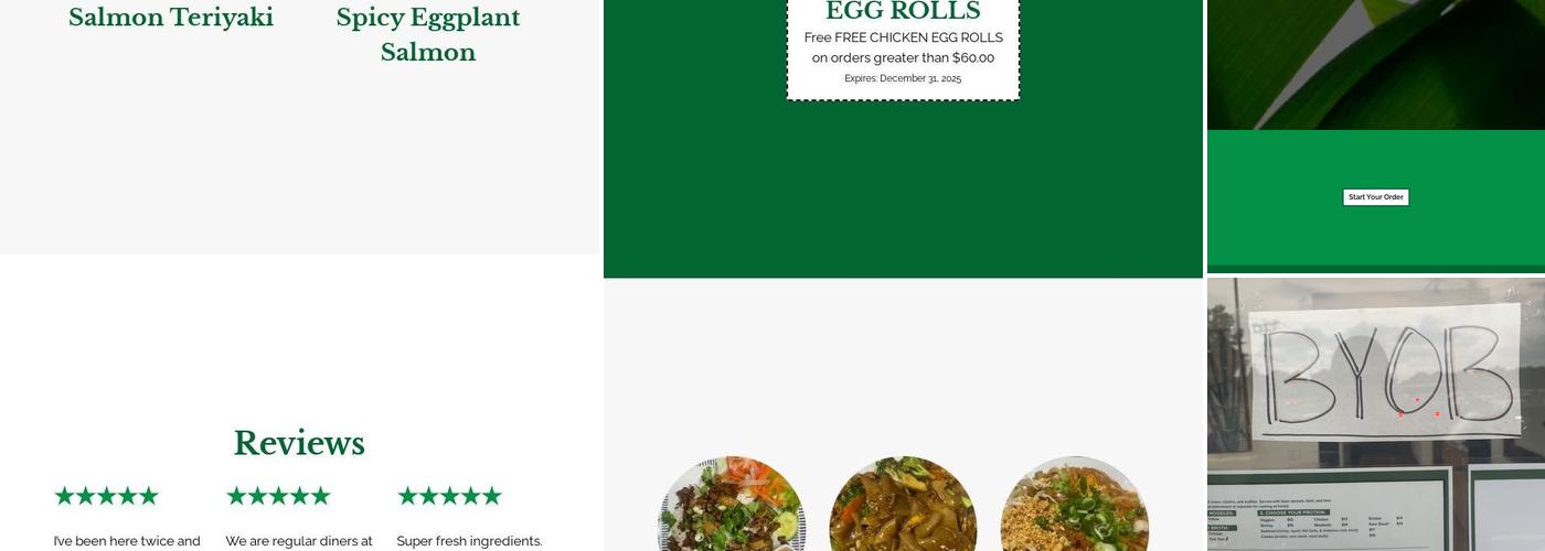 The Banana Leaf Menu